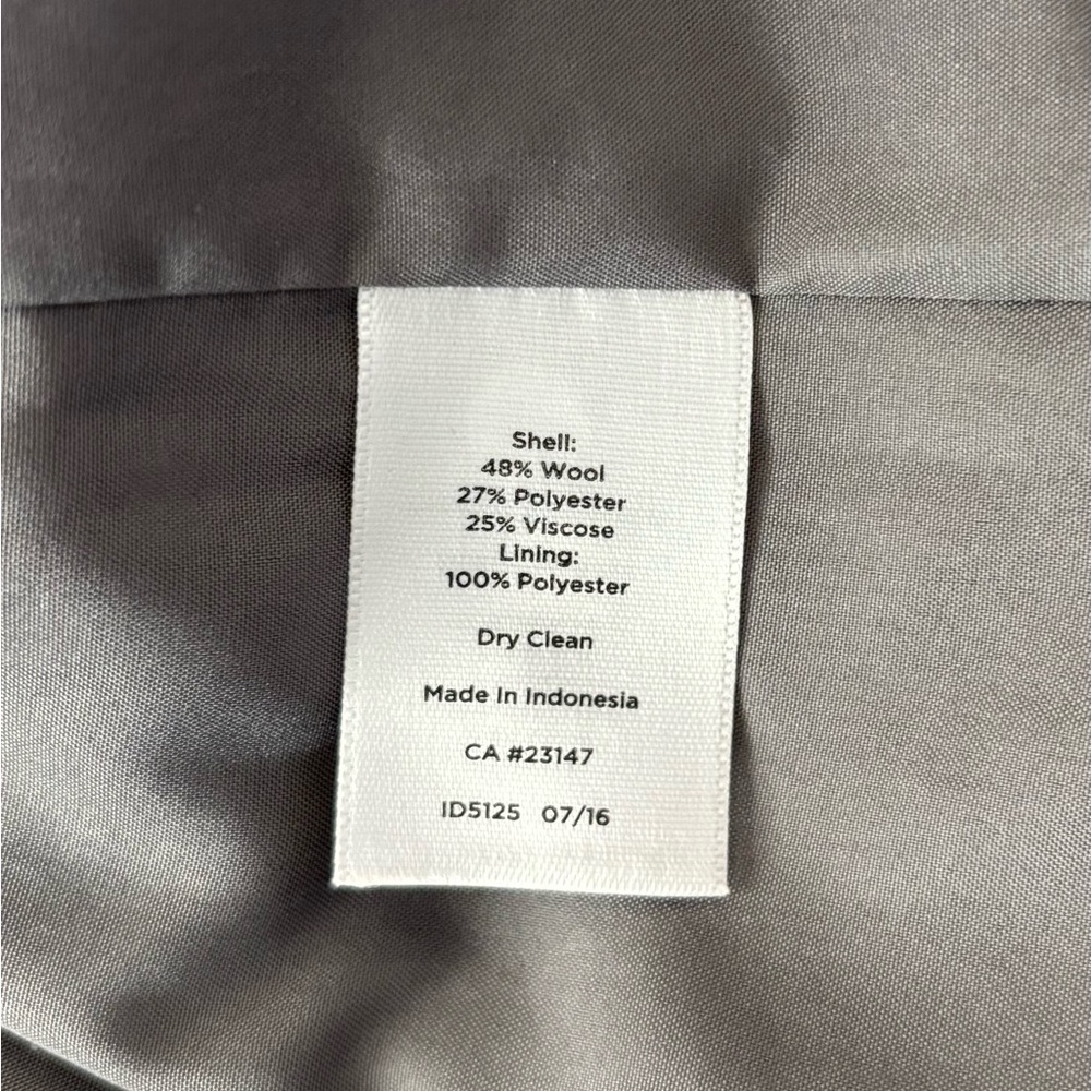 Talbots Herringbone Print Wool Blend Mini Skirt NWOT Grey Size 12 - Picture 6 of 7